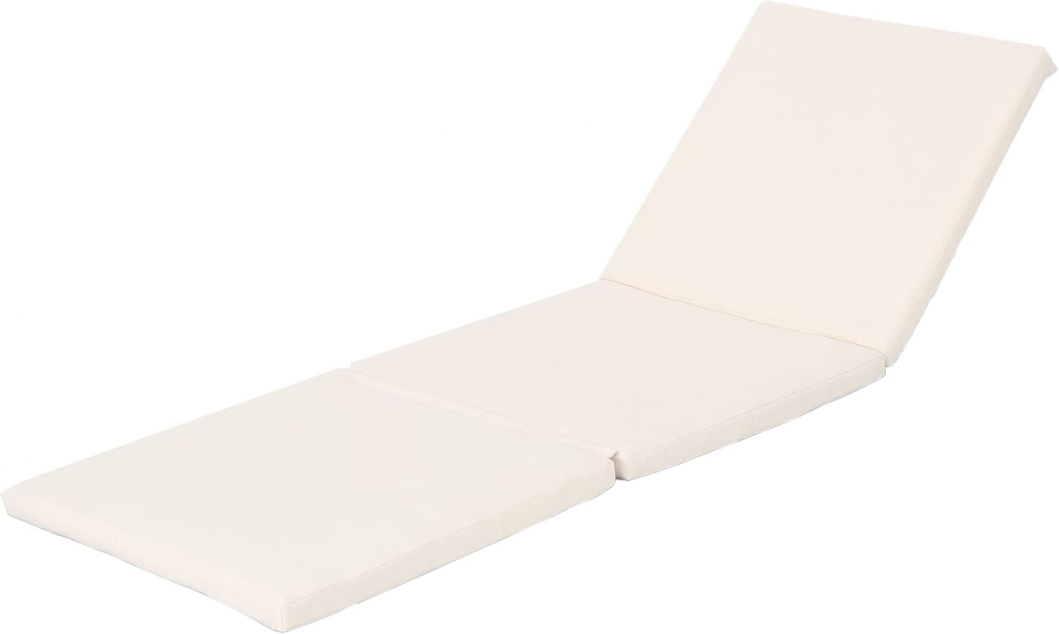 Christopher Knight Home Jamaica Outdoor Water Resistant Foam Chaise Lounge Cushion, Cream, 1 Count (Pack of 1)