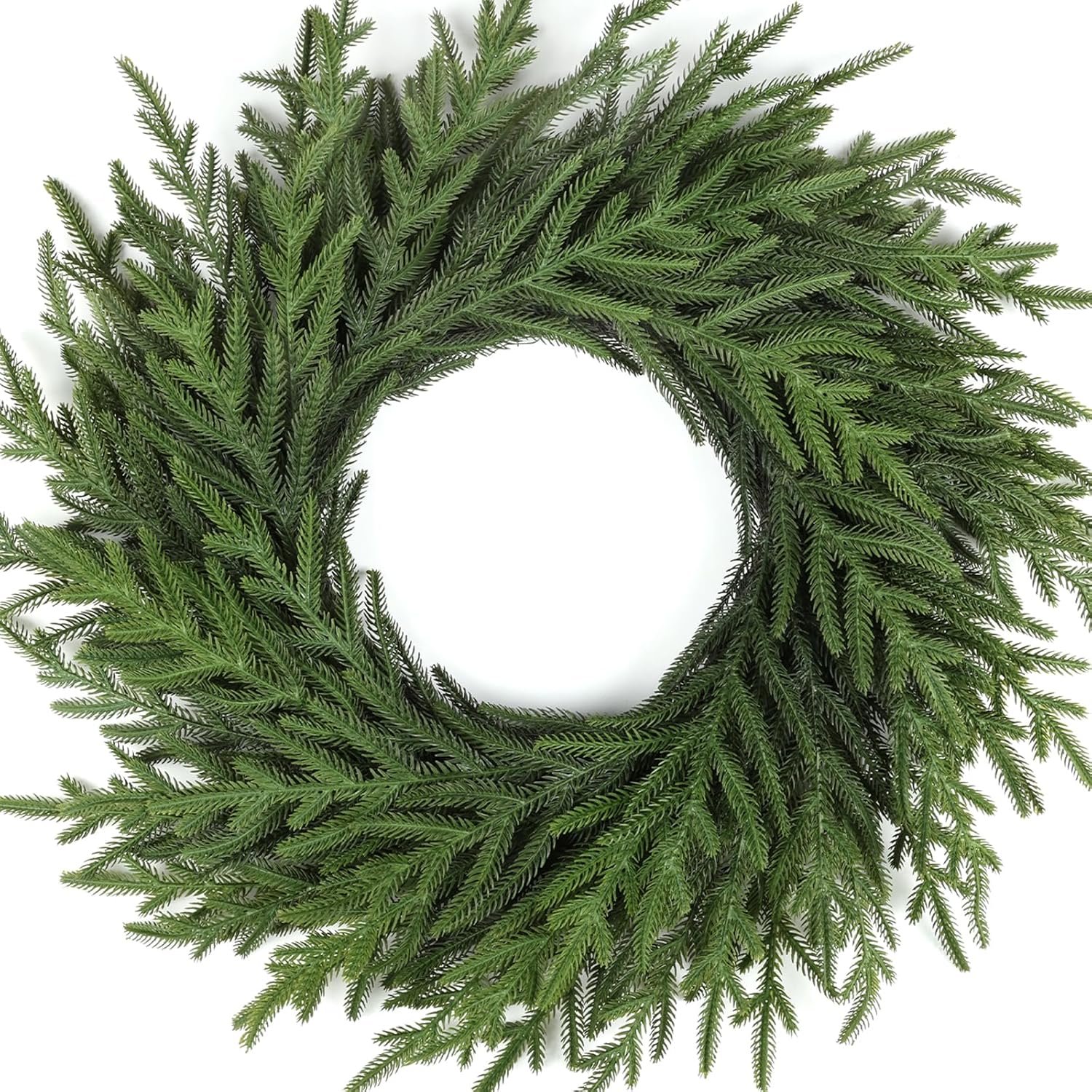 Artgar 26 Inch Pine Wreath – Christmas Wreaths for Front Door – Real Touch Pine Wreath – Large Artificial Green Wreaths for Walls Windows Porches Farmhouse Indoor Outdoor Home Decor