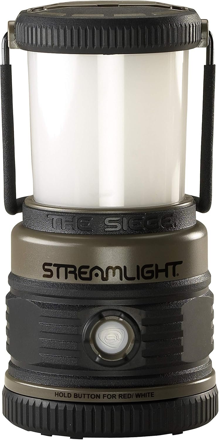 Streamlight 44931 Siege 540-Lumen Compact LED Camping Lantern with 360° Lighting for Power Outages, Hurricanes, and Emergencies, Coyote