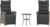 vidaXL 3-Piece Poly Rattan Bistro Set with Adjustable Reclining Chairs and Washable Cushions – Gray, Modern Outdoor Patio Furniture for Garden/Deck