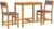 vidaXL Outdoor Balcony/Patio Set – Solid Acacia Wood, 3-Piece ic Bistro Set with Cushions, Brown and Gray