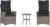 vidaXL 3 Piece Bistro Set with Cushions – Adjustable Gray Poly Rattan Recliners and Table for Garden, Patio, or Balcony