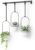 Umbra Triflora Hanging Planter for Window, Indoor Herb Garden, Set of 3, White/Black