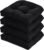 19×19 Outdoor Chair Cushions Set of 4, Tufted Wicker Patio Furniture Cushions, Thick Outdoor Seat Cushions for Lawn Chairs, Overstuffed and Water Resistant, Black