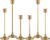 Taper Candle Holder Tall Vintage Metal Candlestick Holders Candle Stick Candelabra for Halloween Thanksgiving Christmas Holiday Wedding (Gold, 2 Sets (6 pcs))