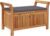 vidaXL Garden Storage Bench, Solid Acacia Wood, Gray Cushion Included, Classic Outdoor Design, Patio & Garden Seating, 35.8″ x 19.7″ x 23.6″, Patio & Deck Organizer, Durable Wooden Furniture