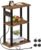 TUTOTAK Small Narrow Side Table with Charging Station, Skinny End Table for Small Spaces, Slim Nightstand with USB Ports and Outlet, Sofa Beside Table with Wheels, Brown TB01BB046