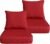 22×24 inch Outdoor/Indoor Deep Seat Patio Cushions Set of 2 Deep Seat Bottom Resilient Foam Filling with Zipper Water Repellent Abrasion-Resistant UV Resistant Weather Resistant Chili