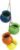 Zingz & Thingz Color Terracotta Planter Collection 4-Piece Dangling Hanging Mini Pots, 3.75×3.75×23, Fiesta Bright Colors