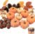 22 PCS Pumpkin Decor – Fall Decorations Plastic Pumpkins for Autumn Decorating Kit Halloween Thanksgiving Party Supplies