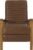 Munro Channel Stitch Pushback Recliner – Cognac Brown/Teak