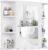 Shintenchi Bathroom Wall Cabinet with Mirror, Mounted Medicine Cabinets with 4 Internal and 6 Open Shelves, Mirrored Door Over The Toilet Storage, Solid White