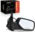 A-Premium Passenger Side Mirror – Compatible with 2014-2019 Chevy & GMC – Silverado Sierra 1500 2500 3500 HD – Heated Manual Folding Black – Outside Rear View Mirror – w/Power Glass Blind Spot Glass