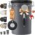 Veken Coffee Canister, 39OZ Large, Airtight Stainless Steel Food Storage Container for 2.2lbs Coffee Beans,Ground, Sugar,Espresso,Rice,Tea,Flour, Cereal,Home Kitchen Pantry Bar Accessories, Gifts,Gray