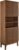 Modway Render Tall Bathroom Storage Tower in Walnut – 63” Freestanding Linen Cabinet with Open Shelves and 4 Soft-Close Doors – Towel and Makeup Organizer