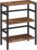 HOOBRO 3 Tier Bookshelf, 23.6″ L Industrial Bookcase, Record Storage Rack with Side Fence, Storage Shelf with Metal Frame, Rustic Open Display Shelf for Living Room, Bedroom, Rustic Brown BF86CJ01G1