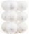 White Christmas Ball Ornaments, Christmas Ball Decorations Shatterproof Plastic Hanging Pearl Balls for Holiday Party(70mm/2.76″, 12ct)