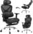 Ergonomic Mesh Office Chair, Home Desk Chair Comfy with Adjustable Lumbar Support 3D Headrest and Armrests, Reclining Big and Tall High Back Computer Gaming Chairs for Man Women, 350lbs Black