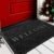 Yimobra Welcome Mat Outdoor Indoor 29.5×17, All-Weather Waterproof Front Door Mat Outside Entrance, Non-Slip Low Profile Porch Patio Doormat, Black