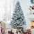 Frosted Christmas Tree 6ft Pre-Lit with 250 Warm White LED Lights, 8 Lighting Functions, Snow Flocked Artificial Pine, Full Branches, Easy Setup, Foldable Stand, Home & Holiday Decoration