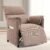 Garvee Elertric Recliner Chair with Memory Function Adjustable Single Recliners Sofa with Remote Control for Adults, Home Theater Seating ＆Armchair for Living Room/Office (Light Khaki, Fabric)