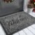 Yimobra Welcome Mat, Heavy Duty Sturdy Door Mats for Home Entrance Outdoor Indoor, Front Doormat for Outside Patio Floor Entry Porch Garage Office, Waterproof, Low Profile, 29.5×17, Black Grey